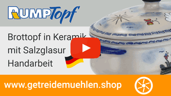 Brottopf in Keramik mit Salzglasur in Handarbeit hergestellt