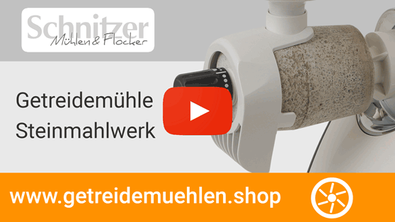 Schnitzer Getreidemühle als Mahlvorsatz bei Youtube