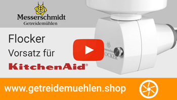 Messerschmidt Flockervorsatz für KitchenAid im Video bei Youtube