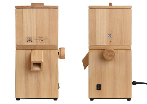 Elektrische Getreidemühle Salzburger MAX Spezial von Agrisan frontal und seitlich