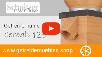 Schnitzer Getreidemühle Cerealo 125 mit Mahltest bei Youtube ansehen