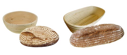 Gärkörbchen Brotform rund und lang oval