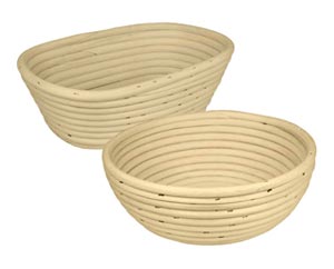 Gärkörbchen Set rund und oval für je 1000g - 2000g Brot
