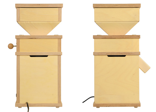 Elektrische Getreidemühle Billy 2 von hawos Rückseite und seitlich