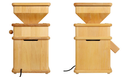 Elektrische Getreidemühle Mühle 1 von hawos Rückseite und seitlich