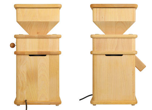 Elektrische Getreidemühle Mühle 2 von hawos Rückseite und seitlich