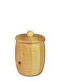 Holzdose - Holzfass - Getreidefass aus Zirbenholz für ca. 1,5kg Getreide, Kaffee usw.