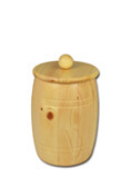 Holzdose - Holzfass - Getreidefass aus Zirbenholz für ca. 2kg Getreide, Kaffee usw.