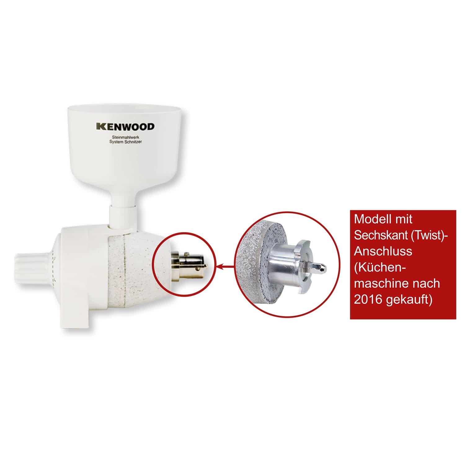 Bild zu Schnitzer Steinmühle groß an Kenwood Chef und Major Bild zu Schnitzer Steinmühle groß an Kenwood Chef und Major